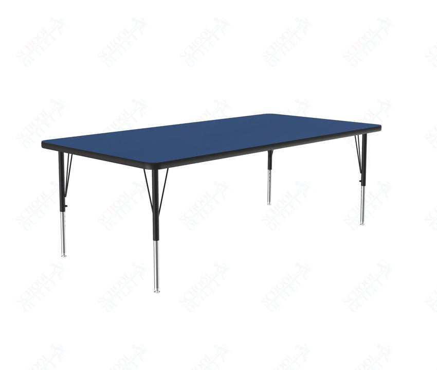 Correll Rectangular Deluxe High - Pressure Top Activity Tables with Adjustable Height 36"W x 72"L x 19 - 29"H (COR - A3672 - XX) - SchoolOutlet