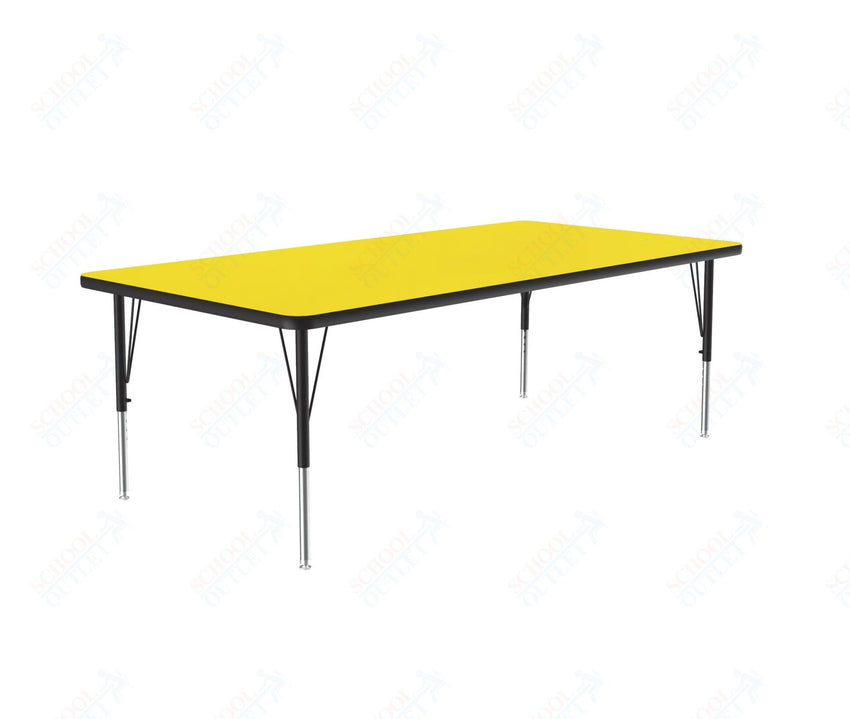 Correll Rectangular Deluxe High - Pressure Top Activity Tables with Adjustable Height 36"W x 72"L x 19 - 29"H (COR - A3672 - XX) - SchoolOutlet