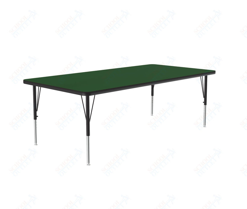 Correll Rectangular Deluxe High - Pressure Top Activity Tables with Adjustable Height 36"W x 72"L x 19 - 29"H (COR - A3672 - XX) - SchoolOutlet