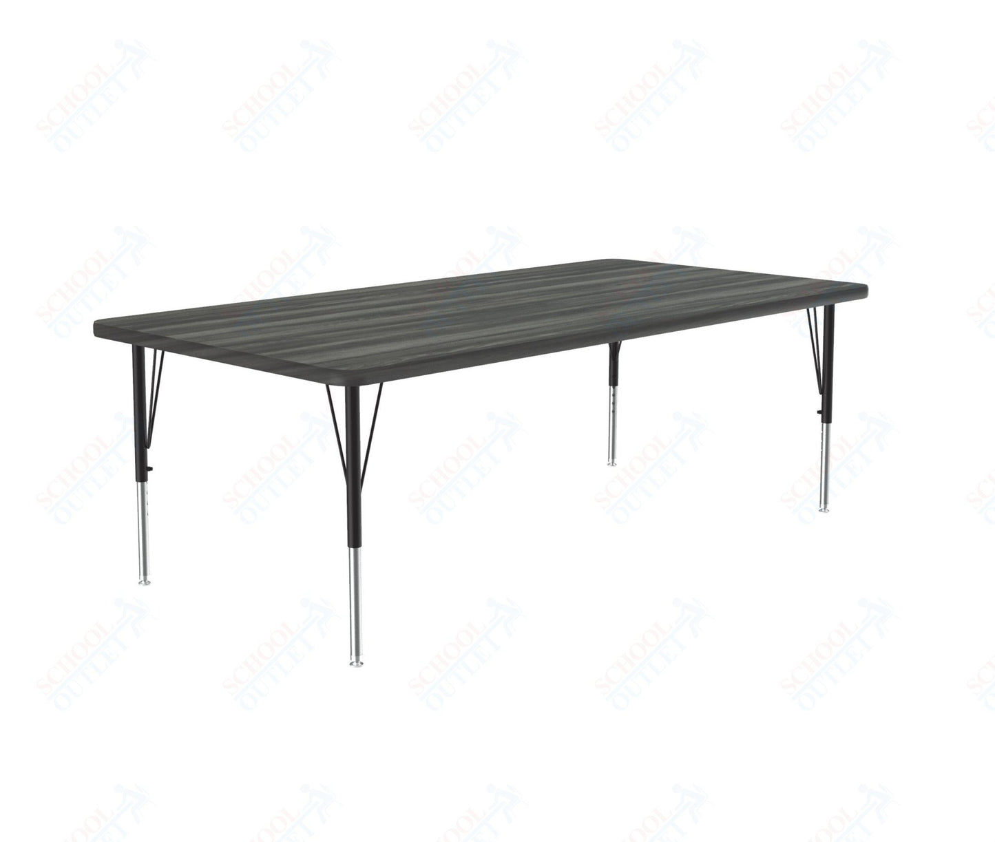 Correll Rectangular Deluxe High - Pressure Top Activity Tables with Adjustable Height 36"W x 72"L x 19 - 29"H (COR - A3672 - XX) - SchoolOutlet