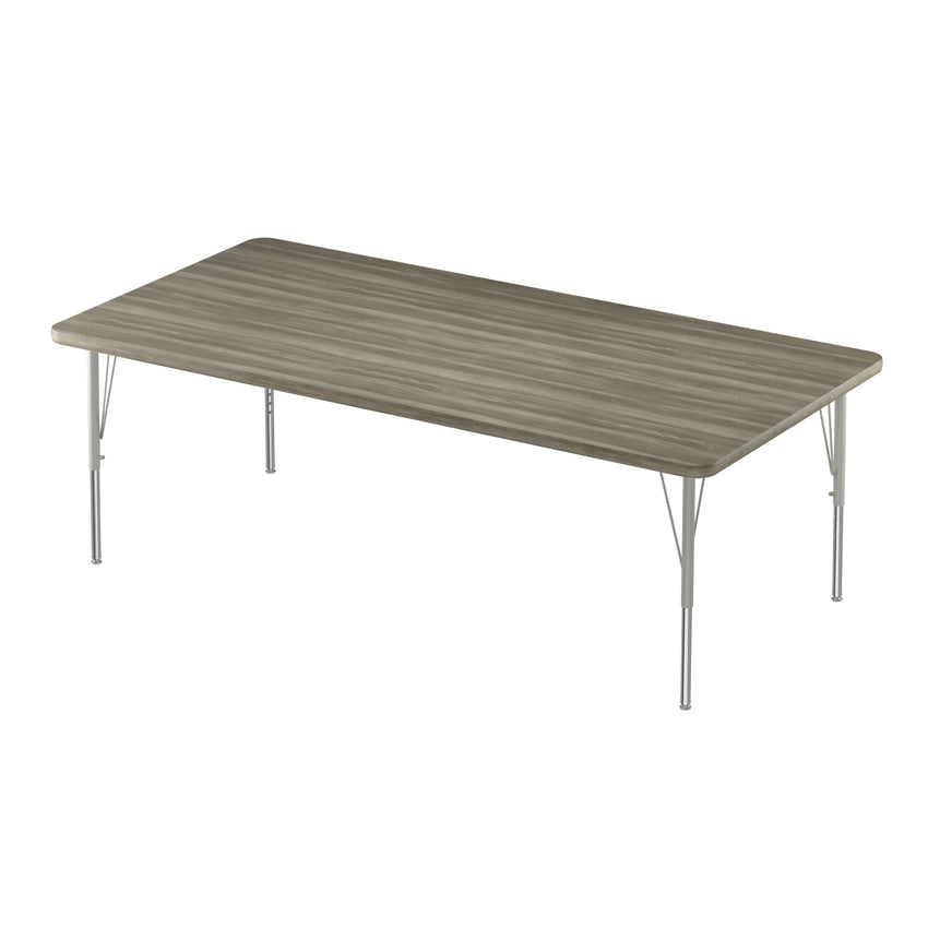 Correll Rectangular Deluxe High - Pressure Top Activity Tables with Adjustable Height 36"W x 72"L x 19 - 29"H (COR - A3672 - XX) - SchoolOutlet