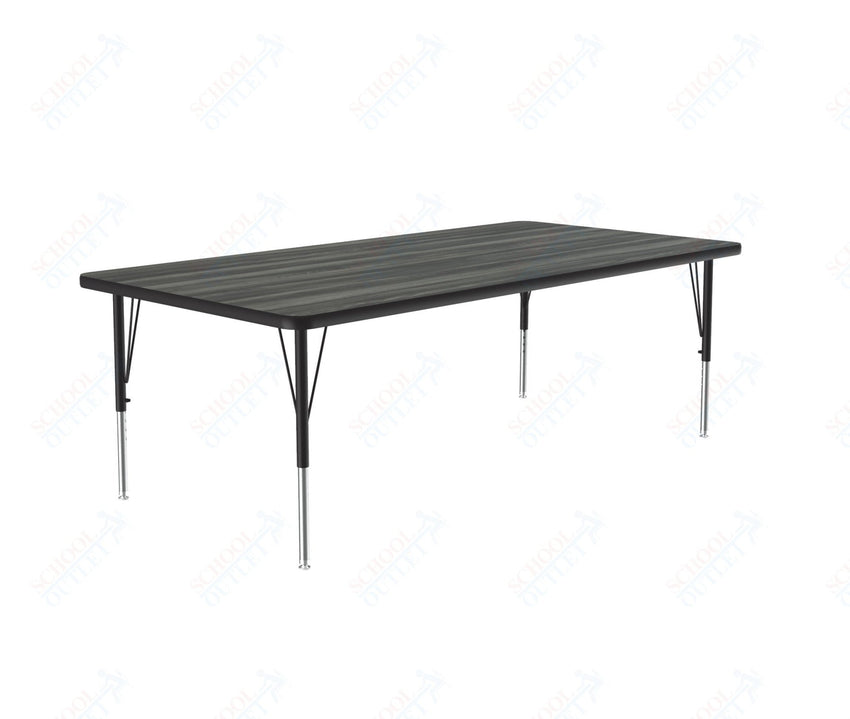 Correll Rectangular Deluxe High - Pressure Top Activity Tables with Adjustable Height 36"W x 72"L x 19 - 29"H (COR - A3672 - XX) - SchoolOutlet