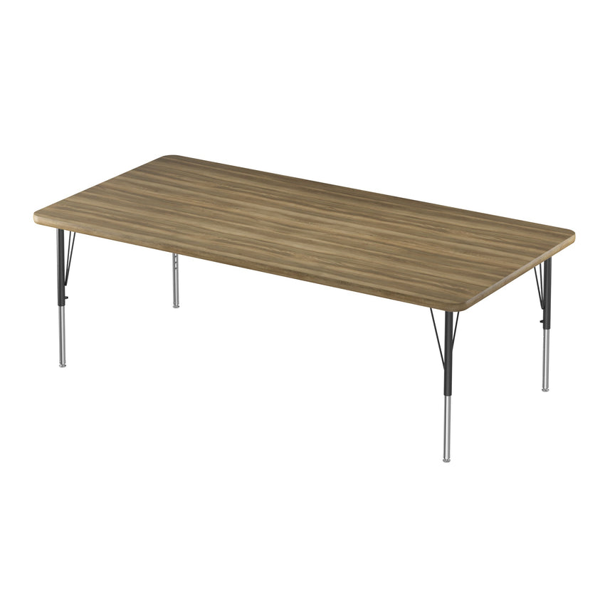 Correll Rectangular Deluxe High - Pressure Top Activity Tables with Adjustable Height 36"W x 72"L x 19 - 29"H (COR - A3672 - XX) - SchoolOutlet