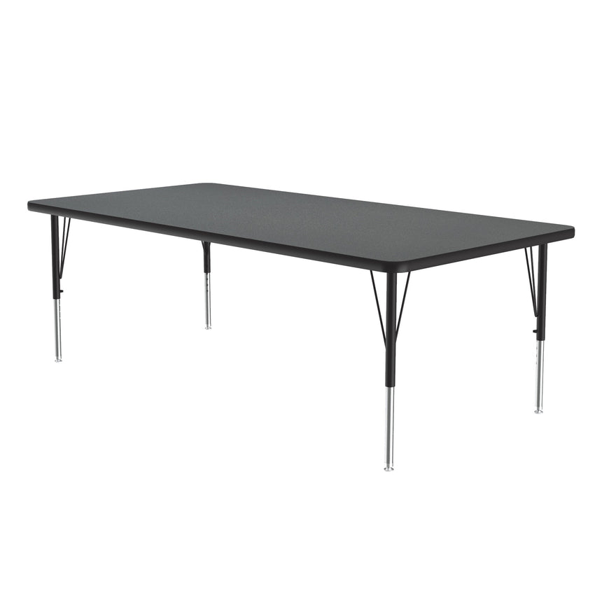 Correll Rectangular Deluxe High - Pressure Top Activity Tables with Adjustable Height 36"W x 72"L x 19 - 29"H (COR - A3672 - XX) - SchoolOutlet