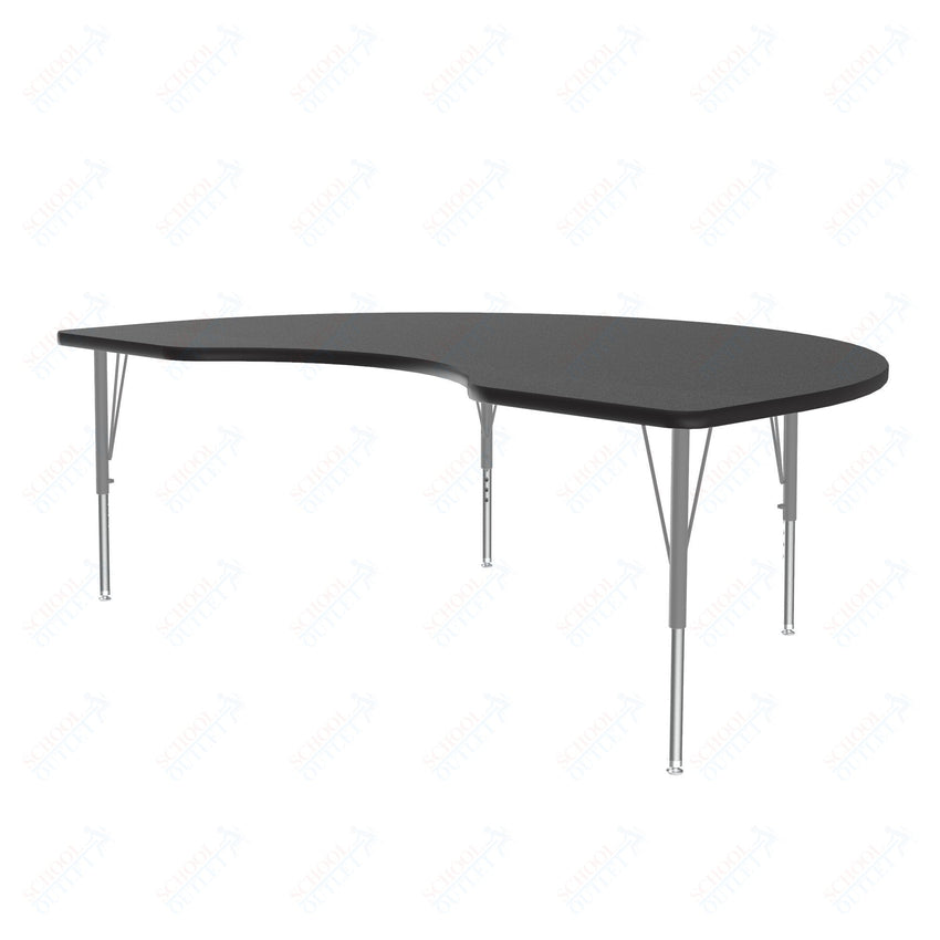 Correll Kidney Commercial Laminate Top Activity Tables 36"W x 72"L x 19 - 29"H Adjustable Height (COR - A3672TF - KID - XX) - SchoolOutlet