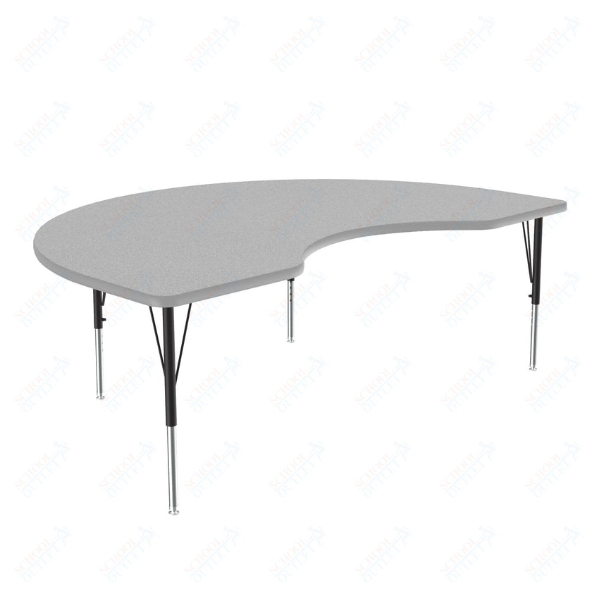Correll Kidney Commercial Laminate Top Activity Tables 36"W x 72"L x 19 - 29"H Adjustable Height (COR - A3672TF - KID - XX) - SchoolOutlet