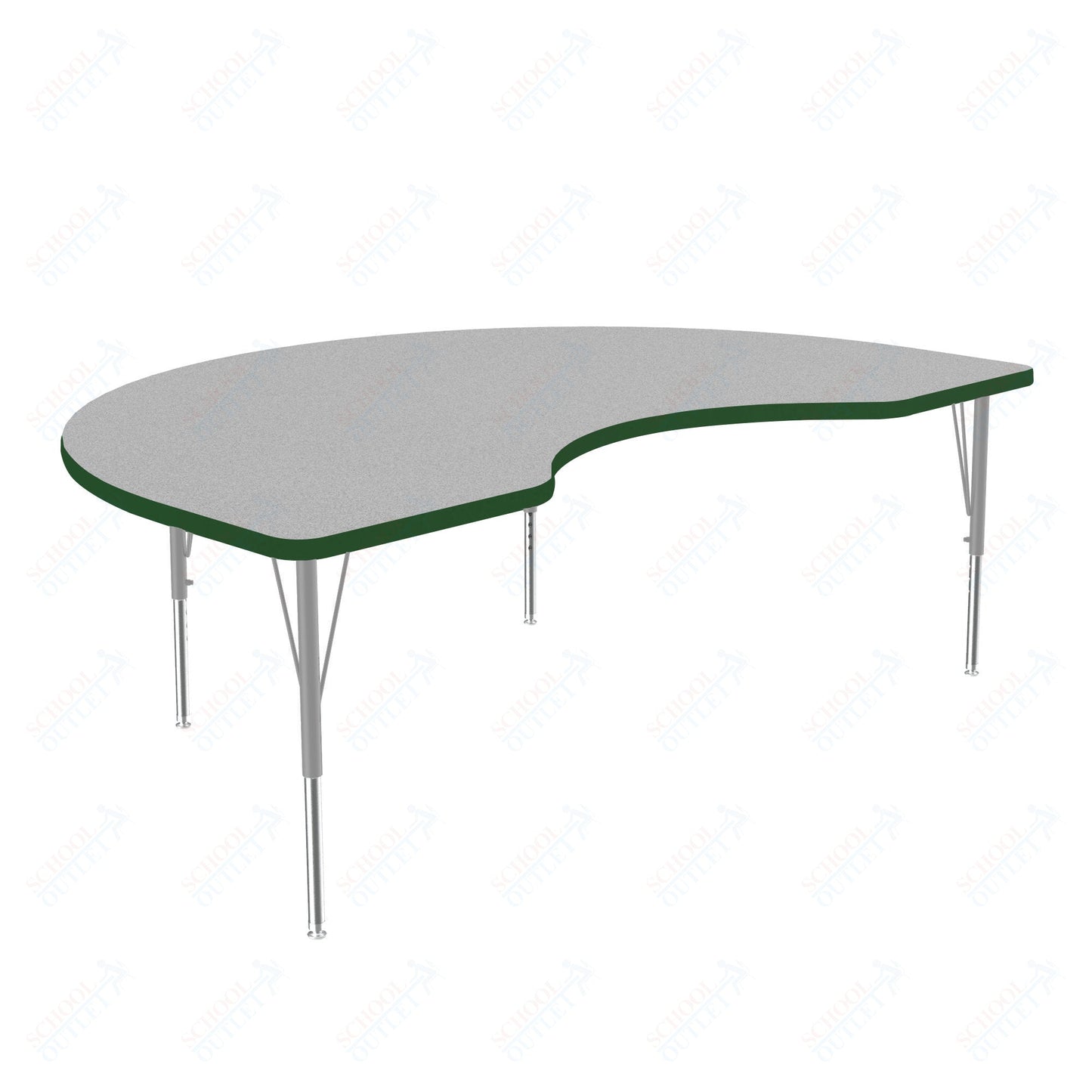 Correll Kidney Commercial Laminate Top Activity Tables 36"W x 72"L x 19 - 29"H Adjustable Height (COR - A3672TF - KID - XX) - SchoolOutlet