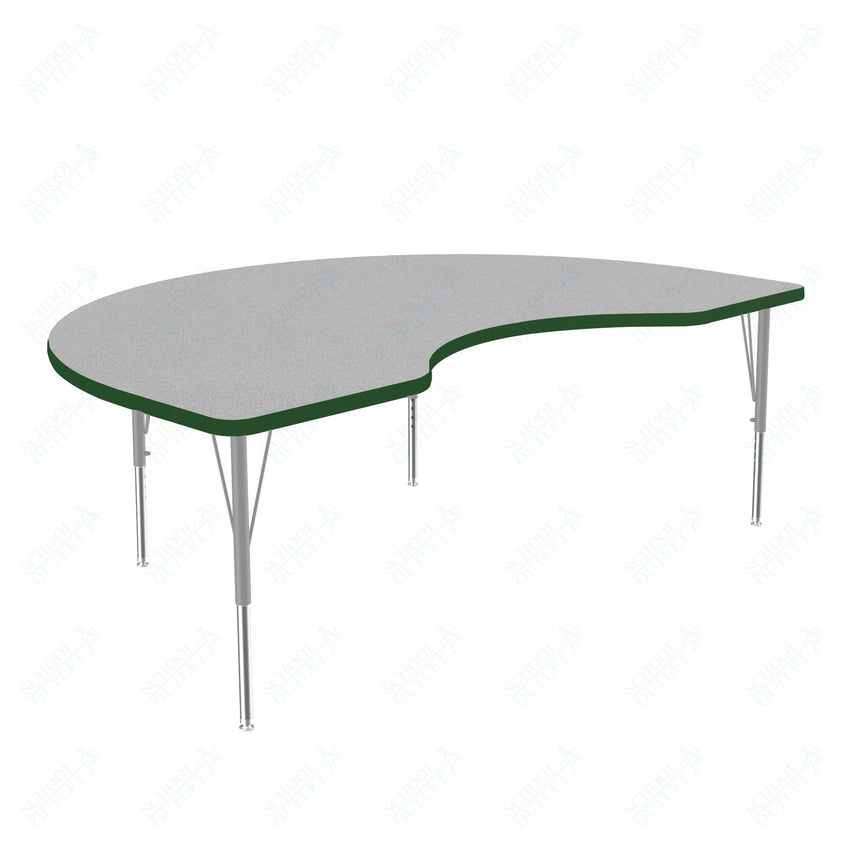 Correll Kidney Commercial Laminate Top Activity Tables 36"W x 72"L x 19 - 29"H Adjustable Height (COR - A3672TF - KID - XX) - SchoolOutlet