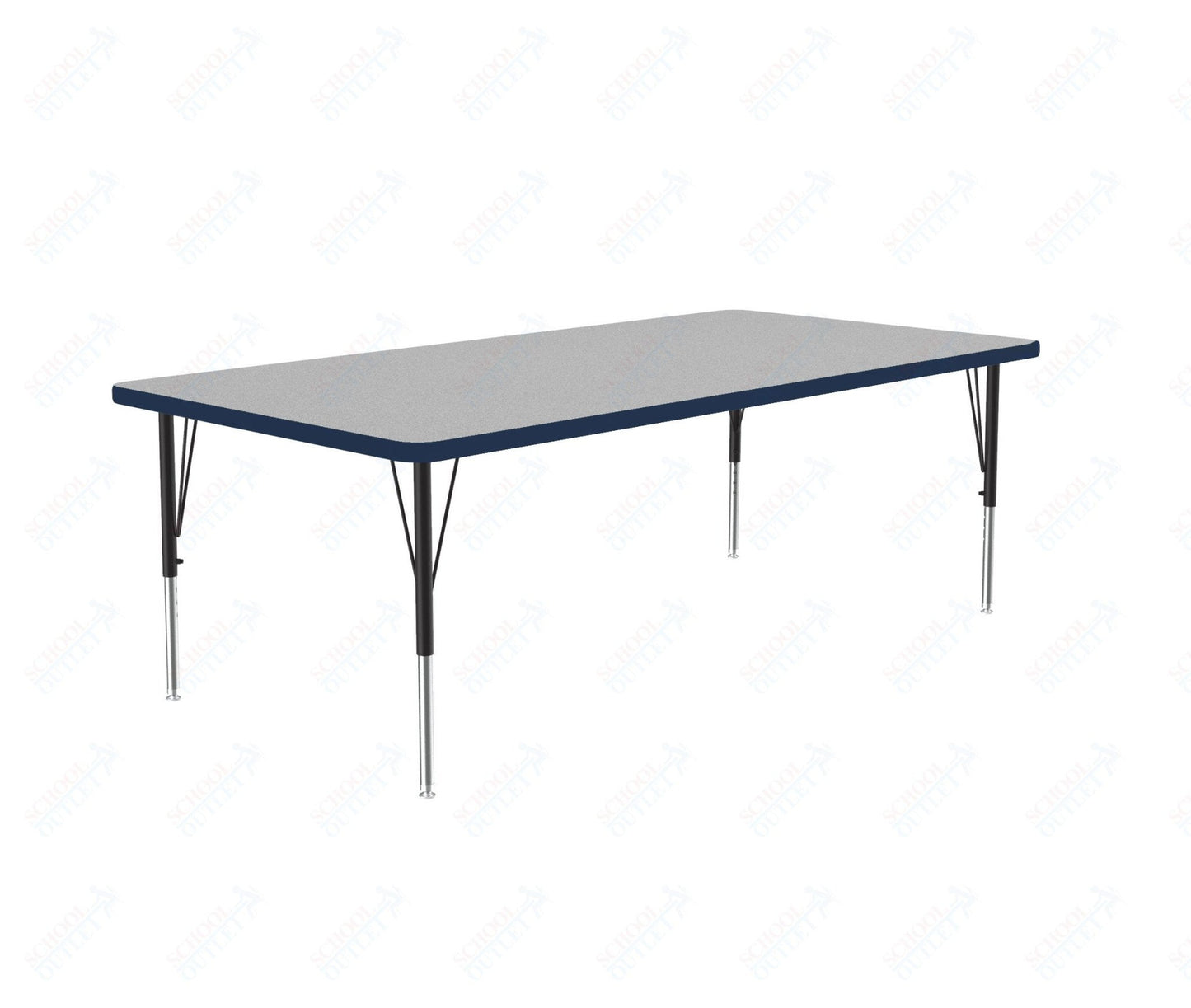 Correll Rectangular Commercial Laminate Top Activity Tables 36"W x 72"L x 19-29"H Adjustable Height (COR-A3672TF-REC-XX) - SchoolOutlet