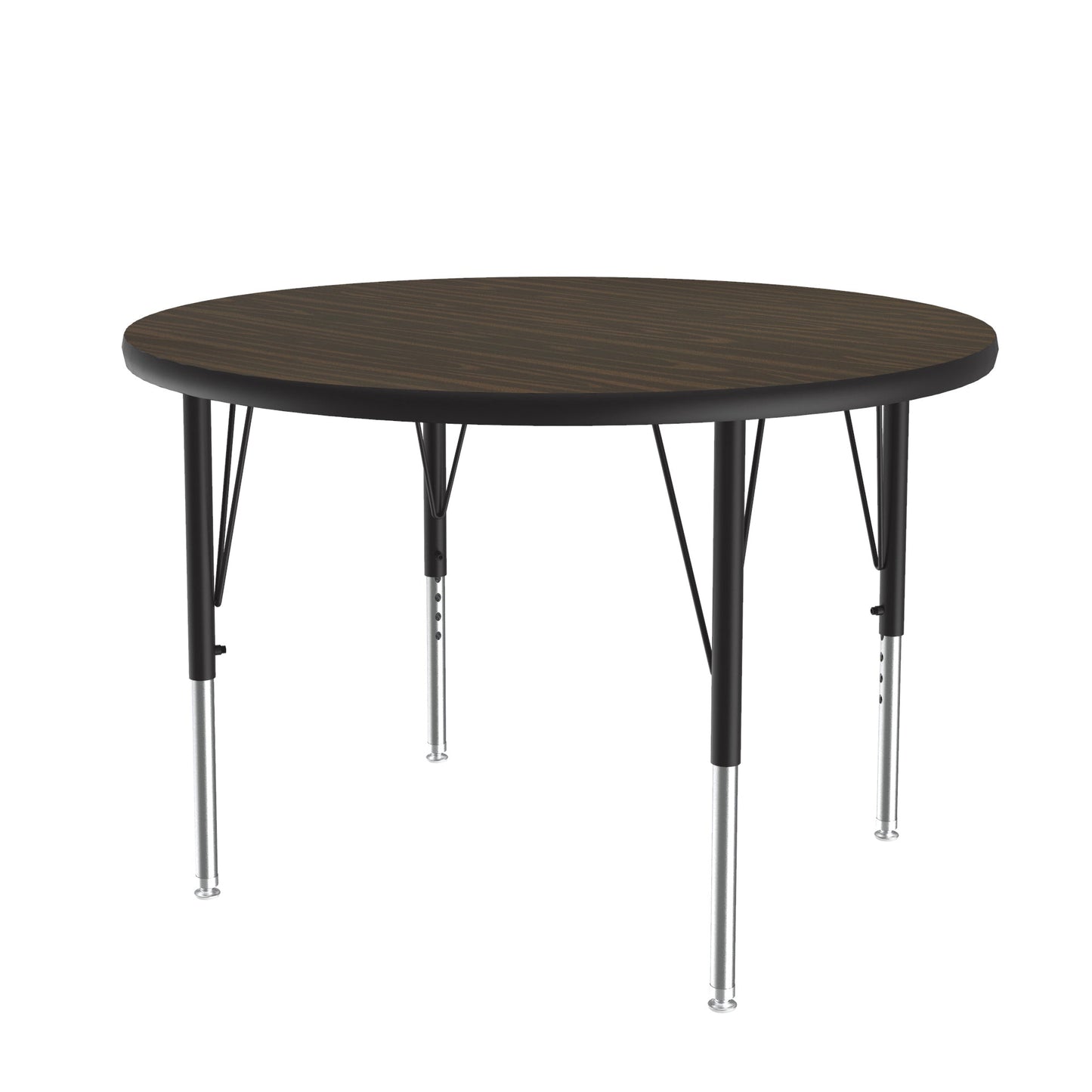 Correll Round Commercial Laminate Top Activity Tables 36"W x 36"L x 19 - 29"H Adjustable Height (COR - A36TF - RND - XX) - SchoolOutlet