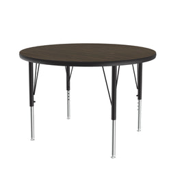Correll Round Commercial Laminate Top Activity Tables 36"W x 36"L x 19-29"H Adjustable Height (COR-A36TF-RND-XX)