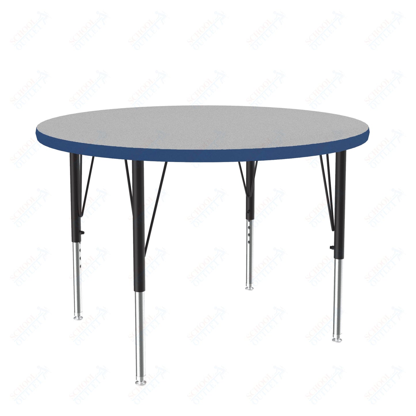 Correll Round Commercial Laminate Top Activity Tables 36"W x 36"L x 19 - 29"H Adjustable Height (COR - A36TF - RND - XX) - SchoolOutlet
