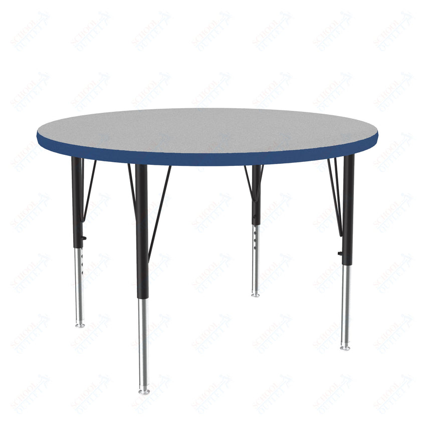 Correll Round Commercial Laminate Top Activity Tables 36"W x 36"L x 19 - 29"H Adjustable Height (COR - A36TF - RND - XX) - SchoolOutlet