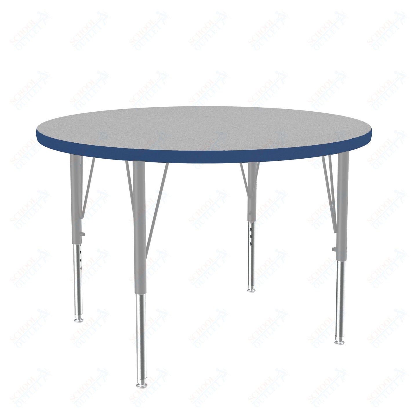 Correll Round Commercial Laminate Top Activity Tables 36"W x 36"L x 19 - 29"H Adjustable Height (COR - A36TF - RND - XX) - SchoolOutlet