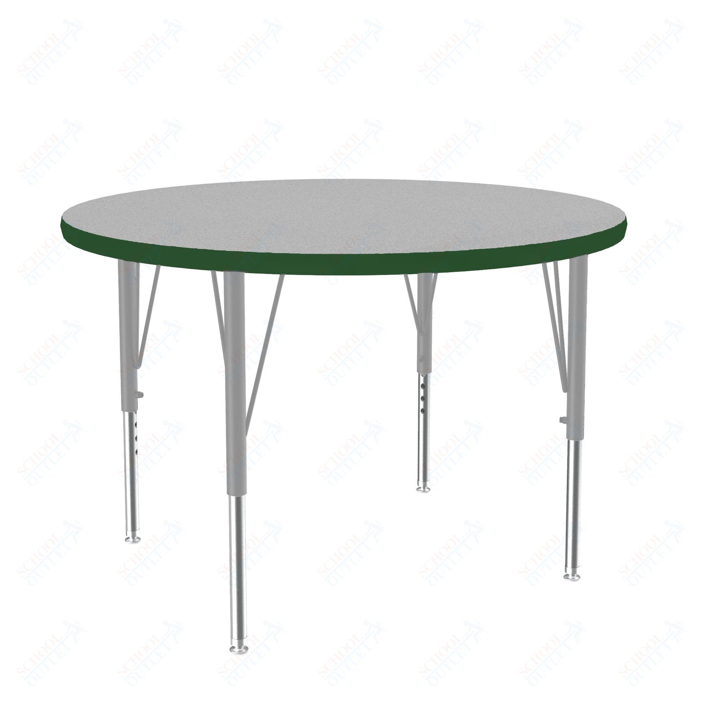 Correll Round Commercial Laminate Top Activity Tables 36"W x 36"L x 19 - 29"H Adjustable Height (COR - A36TF - RND - XX) - SchoolOutlet