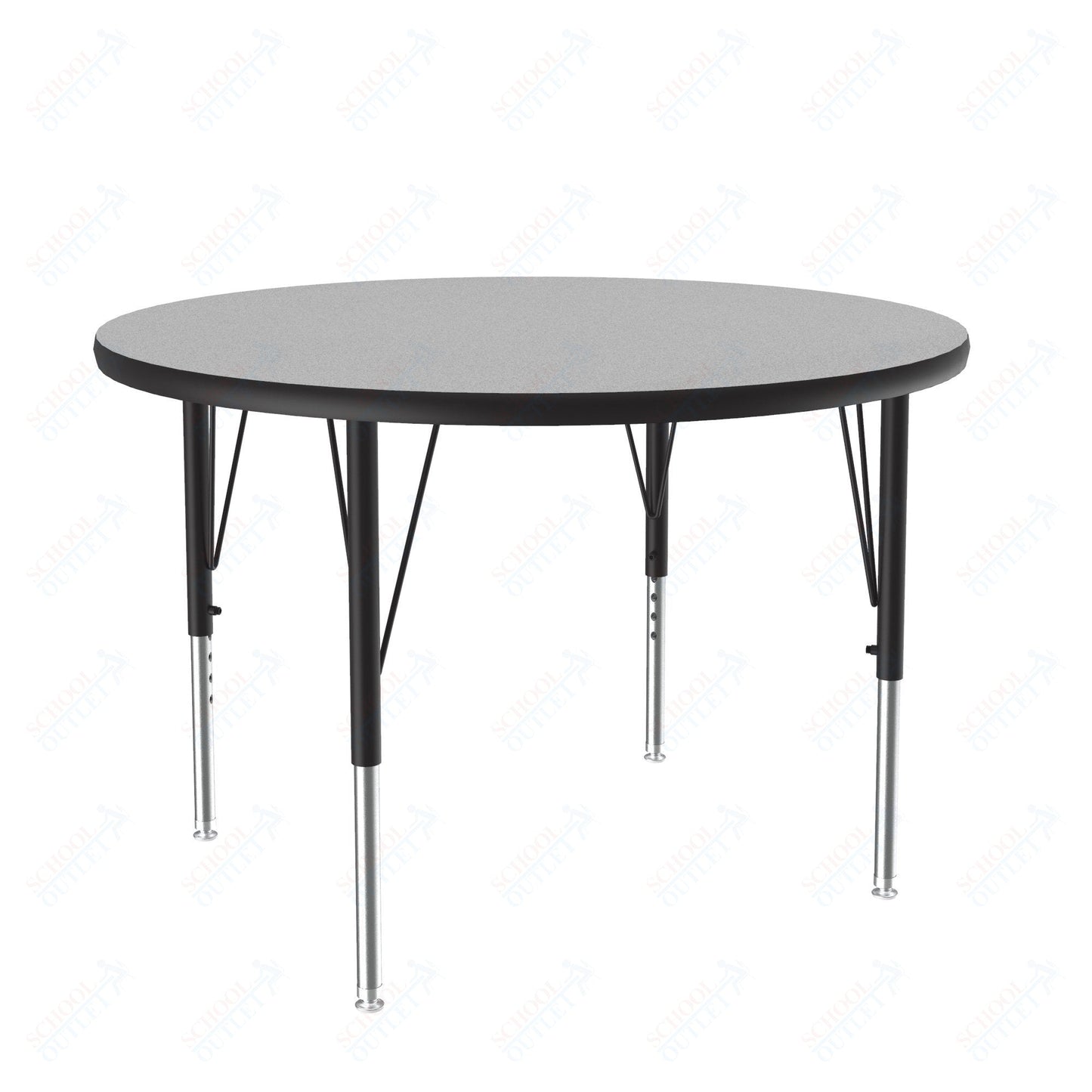 Correll Round Commercial Laminate Top Activity Tables 36"W x 36"L x 19 - 29"H Adjustable Height (COR - A36TF - RND - XX) - SchoolOutlet