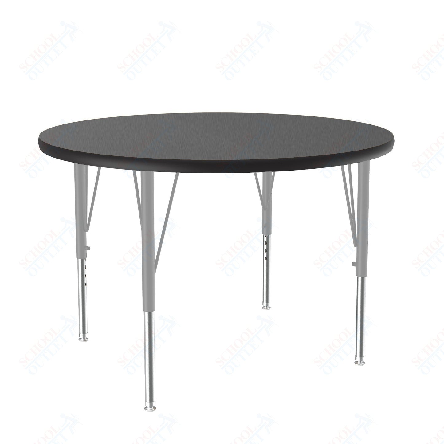 Correll Round Deluxe High - Pressure Top Activity Tables 42"W x 42"L x 19 - 29"H Adjustable Height (COR - A42 - RND - XX) - SchoolOutlet