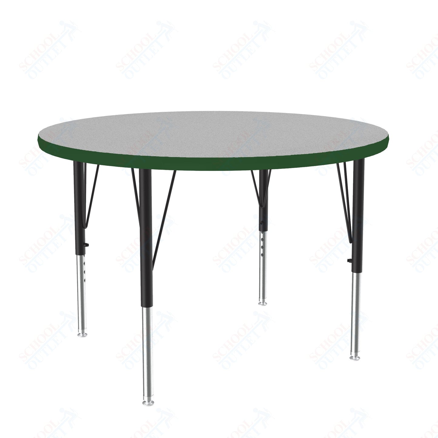 Correll Round Deluxe High - Pressure Top Activity Tables 42"W x 42"L x 19 - 29"H Adjustable Height (COR - A42 - RND - XX) - SchoolOutlet