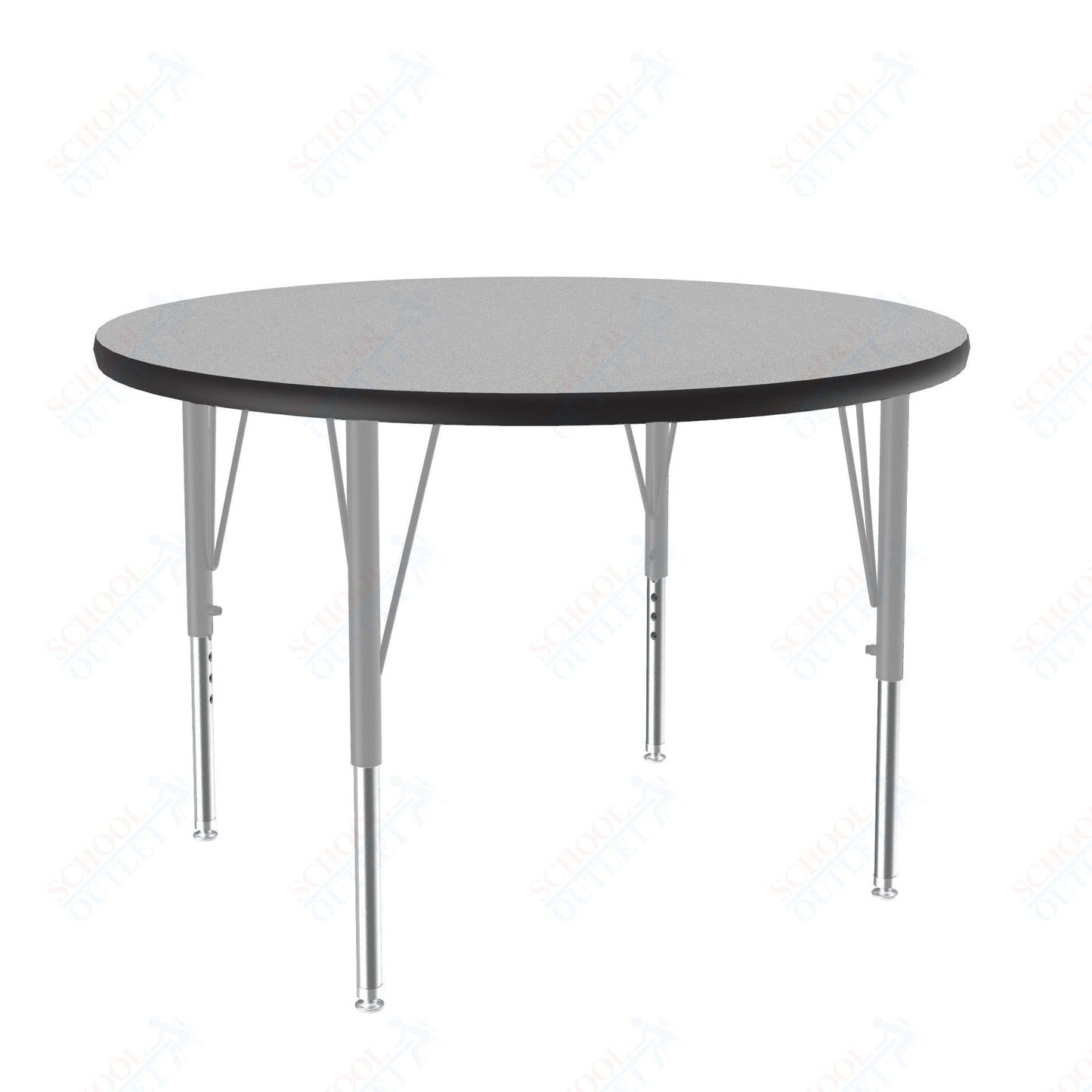 Correll Round Deluxe High - Pressure Top Activity Tables 42"W x 42"L x 19 - 29"H Adjustable Height (COR - A42 - RND - XX) - SchoolOutlet