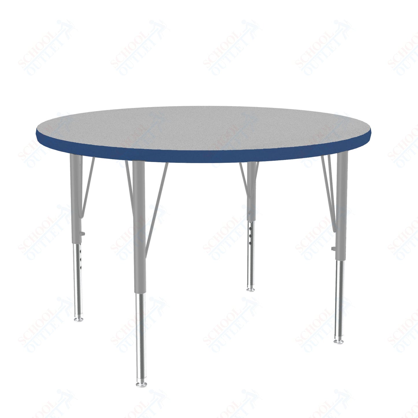 Correll Round Deluxe High - Pressure Top Activity Tables 42"W x 42"L x 19 - 29"H Adjustable Height (COR - A42 - RND - XX) - SchoolOutlet