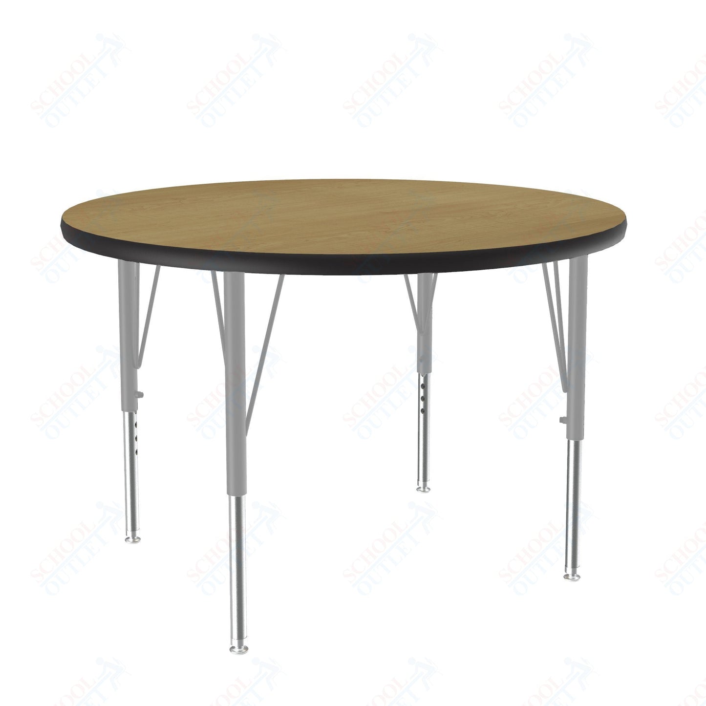 Correll Round Deluxe High - Pressure Top Activity Tables 42"W x 42"L x 19 - 29"H Adjustable Height (COR - A42 - RND - XX) - SchoolOutlet
