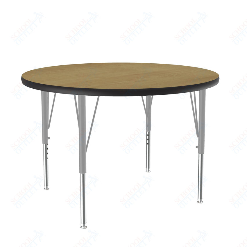 Correll Round Deluxe High - Pressure Top Activity Tables 42"W x 42"L x 19 - 29"H Adjustable Height (COR - A42 - RND - XX) - SchoolOutlet