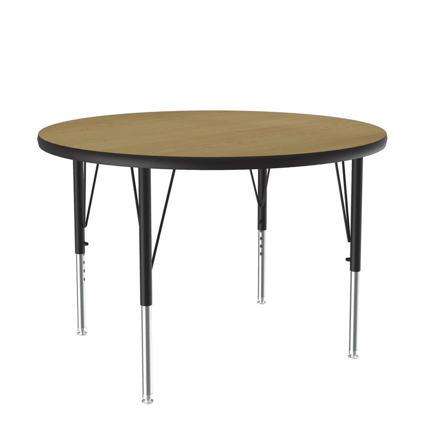 Correll Round Deluxe High - Pressure Top Activity Tables 42"W x 42"L x 19 - 29"H Adjustable Height (COR - A42 - RND - XX) - SchoolOutlet