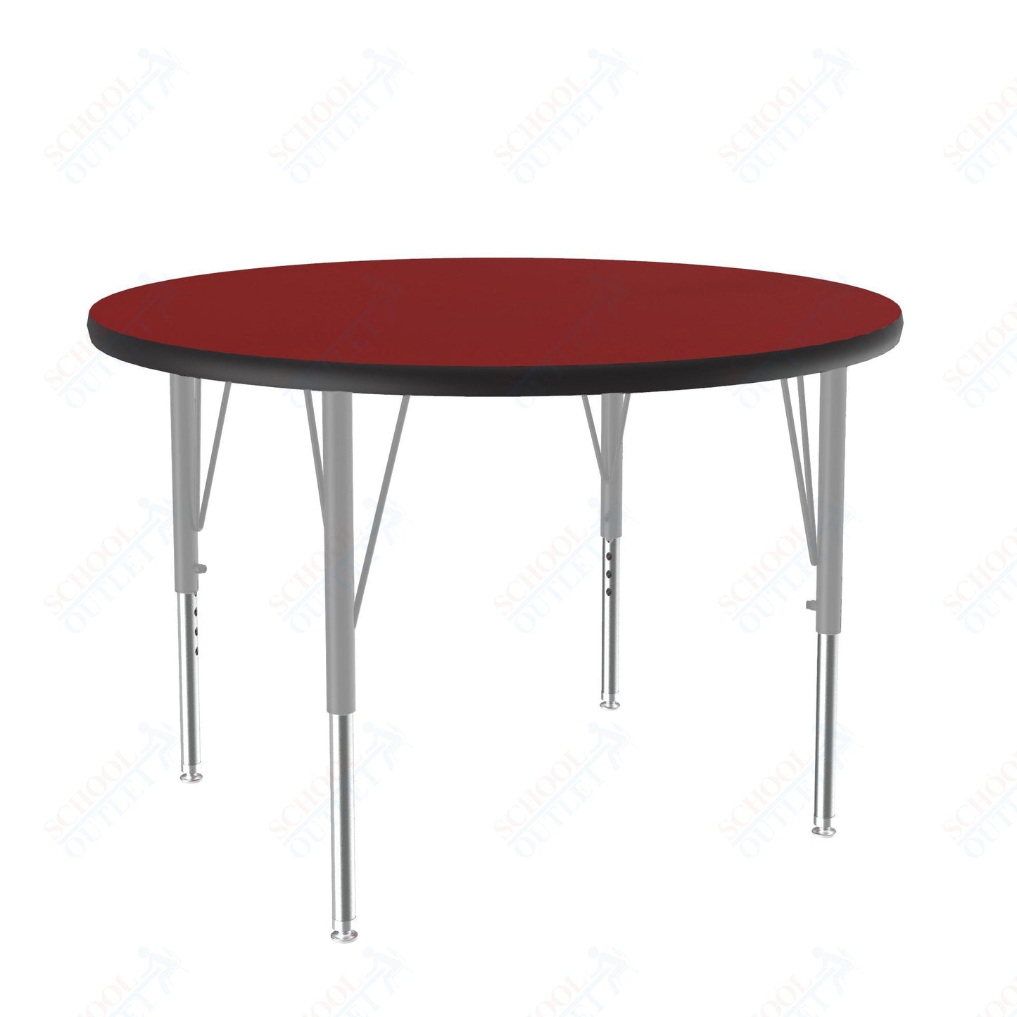 Correll Round Deluxe High - Pressure Top Activity Tables 42"W x 42"L x 19 - 29"H Adjustable Height (COR - A42 - RND - XX) - SchoolOutlet