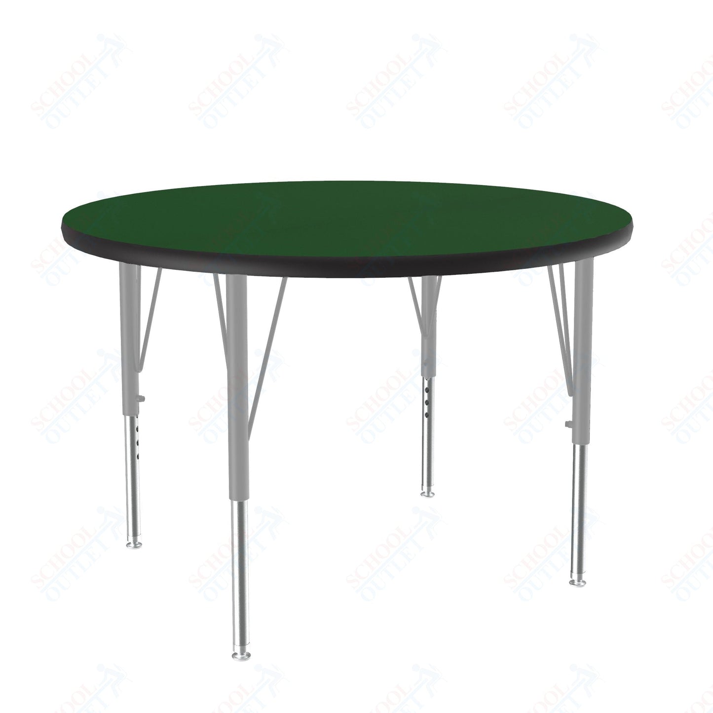 Correll Round Deluxe High - Pressure Top Activity Tables 42"W x 42"L x 19 - 29"H Adjustable Height (COR - A42 - RND - XX) - SchoolOutlet