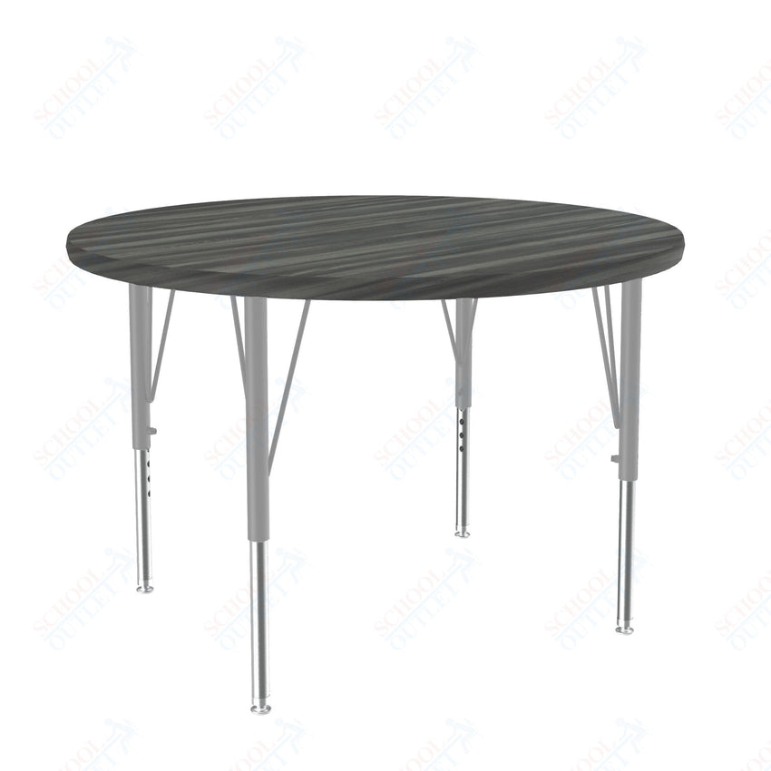 Correll Round Deluxe High - Pressure Top Activity Tables 42"W x 42"L x 19 - 29"H Adjustable Height (COR - A42 - RND - XX) - SchoolOutlet