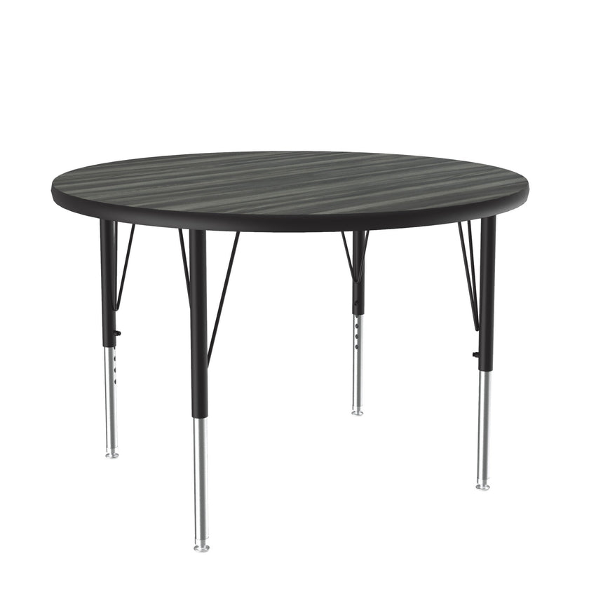 Correll Round Deluxe High - Pressure Top Activity Tables 42"W x 42"L x 19 - 29"H Adjustable Height (COR - A42 - RND - XX) - SchoolOutlet