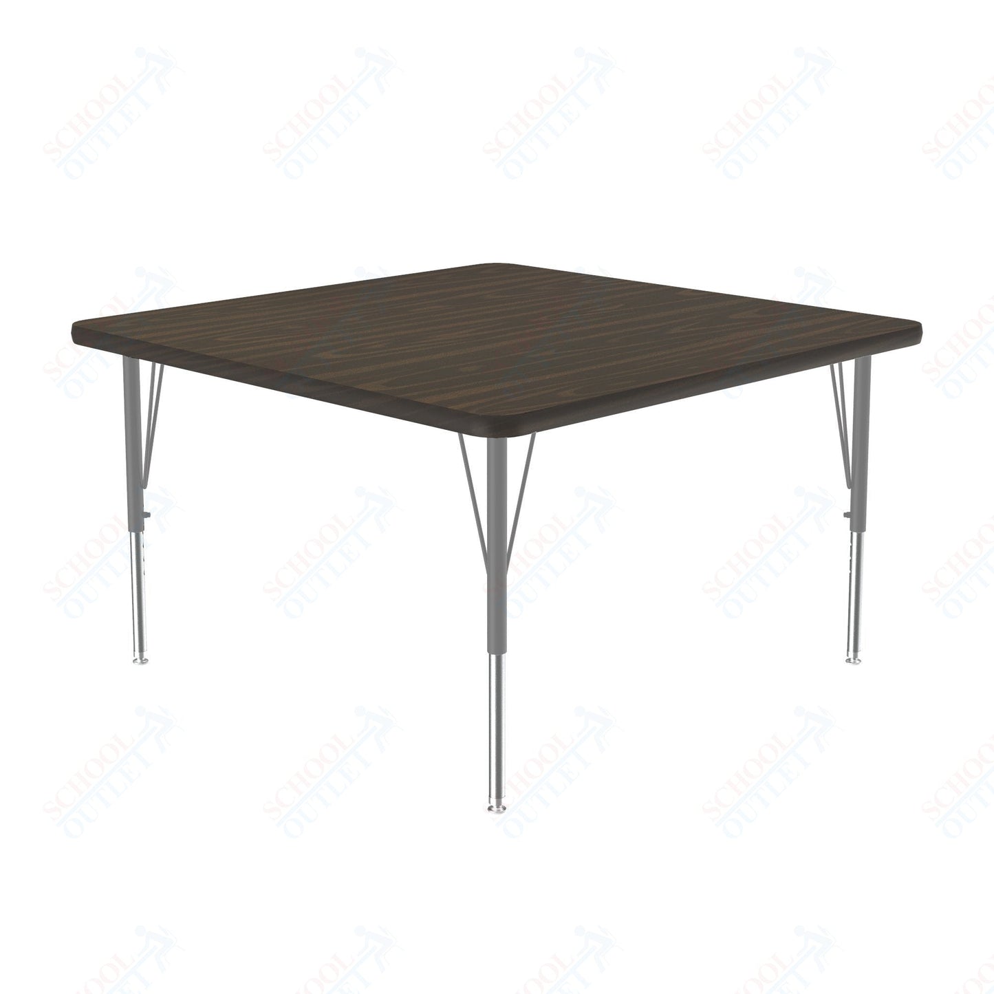 Correll Square Deluxe High - Pressure Top Activity Tables 42"W x 42"L x 19 - 29"H Adjustable Height (COR - A4242 - SQ - XX) - SchoolOutlet