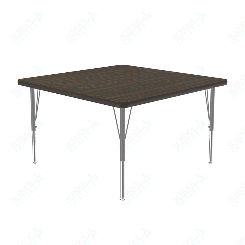Correll Square Deluxe High - Pressure Top Activity Tables 42"W x 42"L x 19 - 29"H Adjustable Height (COR - A4242 - SQ - XX) - SchoolOutlet