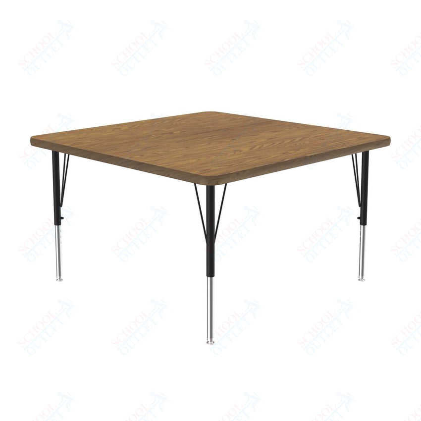 Correll Square Deluxe High - Pressure Top Activity Tables 42"W x 42"L x 19 - 29"H Adjustable Height (COR - A4242 - SQ - XX) - SchoolOutlet