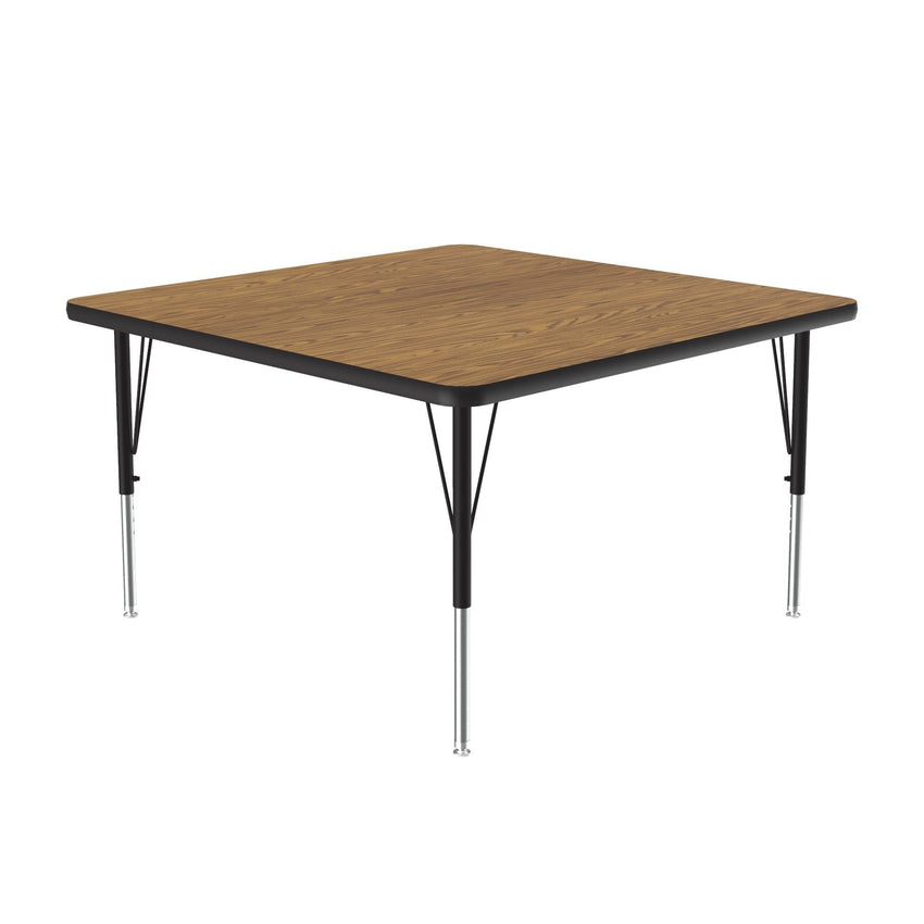 Correll Square Deluxe High - Pressure Top Activity Tables 42"W x 42"L x 19 - 29"H Adjustable Height (COR - A4242 - SQ - XX) - SchoolOutlet