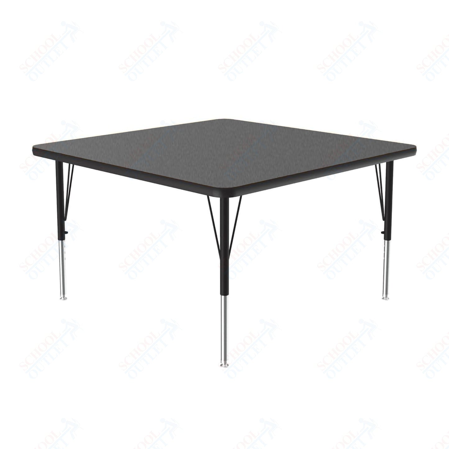 Correll Square Deluxe High - Pressure Top Activity Tables 42"W x 42"L x 19 - 29"H Adjustable Height (COR - A4242 - SQ - XX) - SchoolOutlet