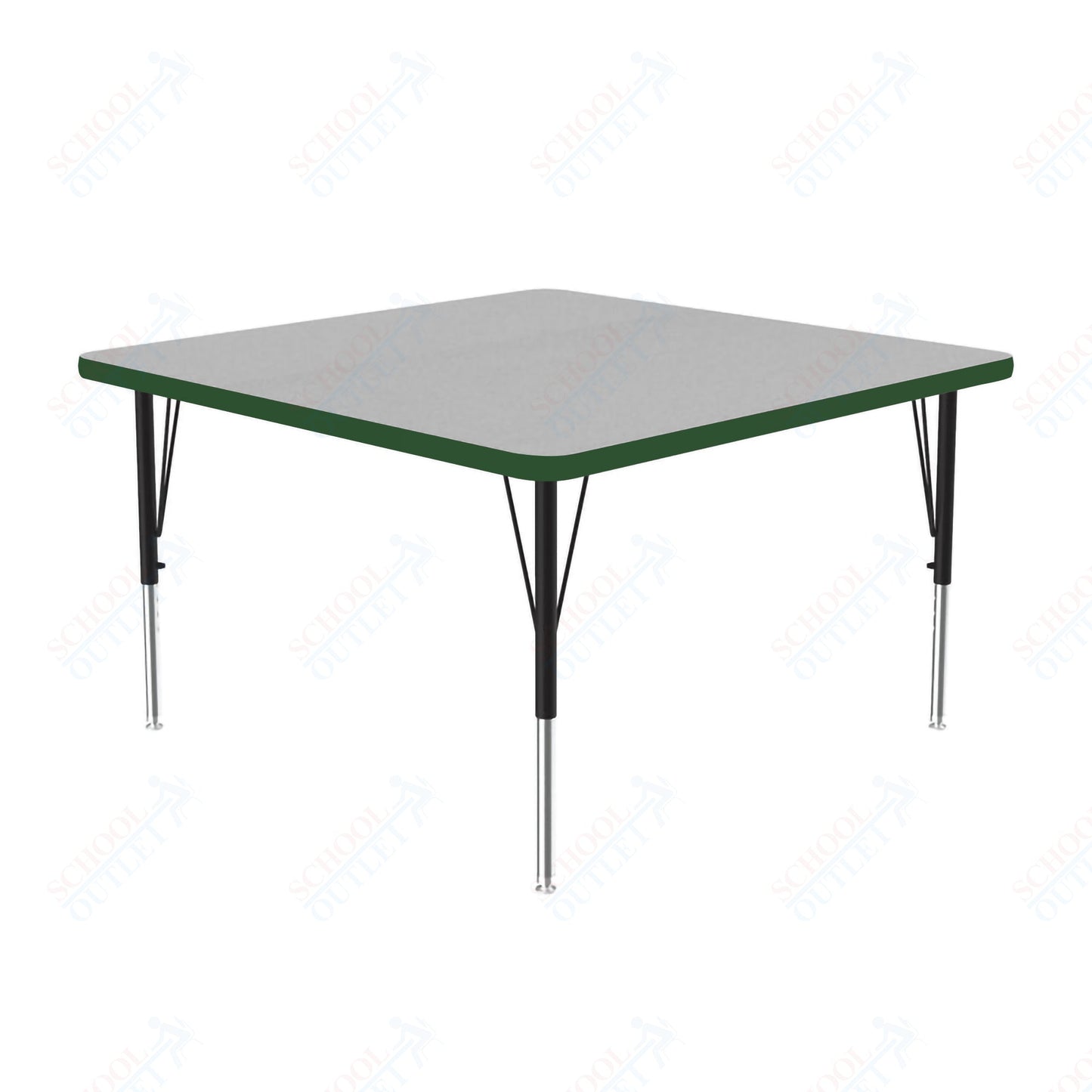 Correll Square Deluxe High - Pressure Top Activity Tables 42"W x 42"L x 19 - 29"H Adjustable Height (COR - A4242 - SQ - XX) - SchoolOutlet
