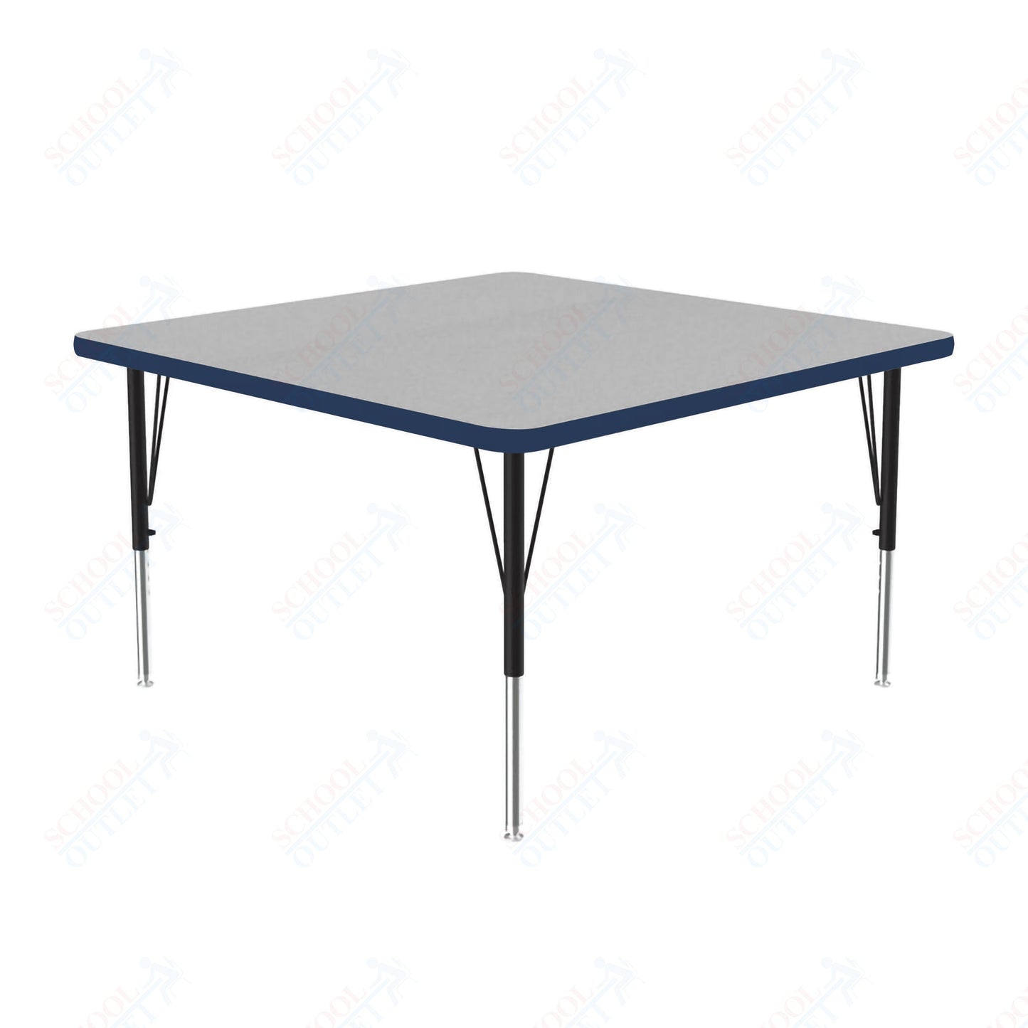 Correll Square Deluxe High - Pressure Top Activity Tables 42"W x 42"L x 19 - 29"H Adjustable Height (COR - A4242 - SQ - XX) - SchoolOutlet
