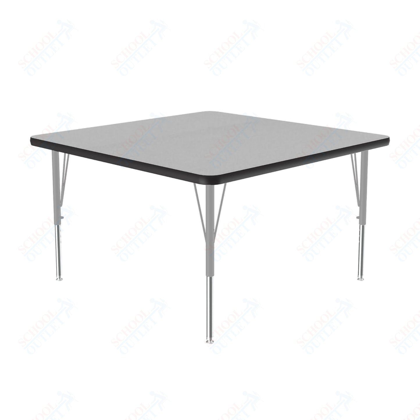 Correll Square Deluxe High - Pressure Top Activity Tables 42"W x 42"L x 19 - 29"H Adjustable Height (COR - A4242 - SQ - XX) - SchoolOutlet