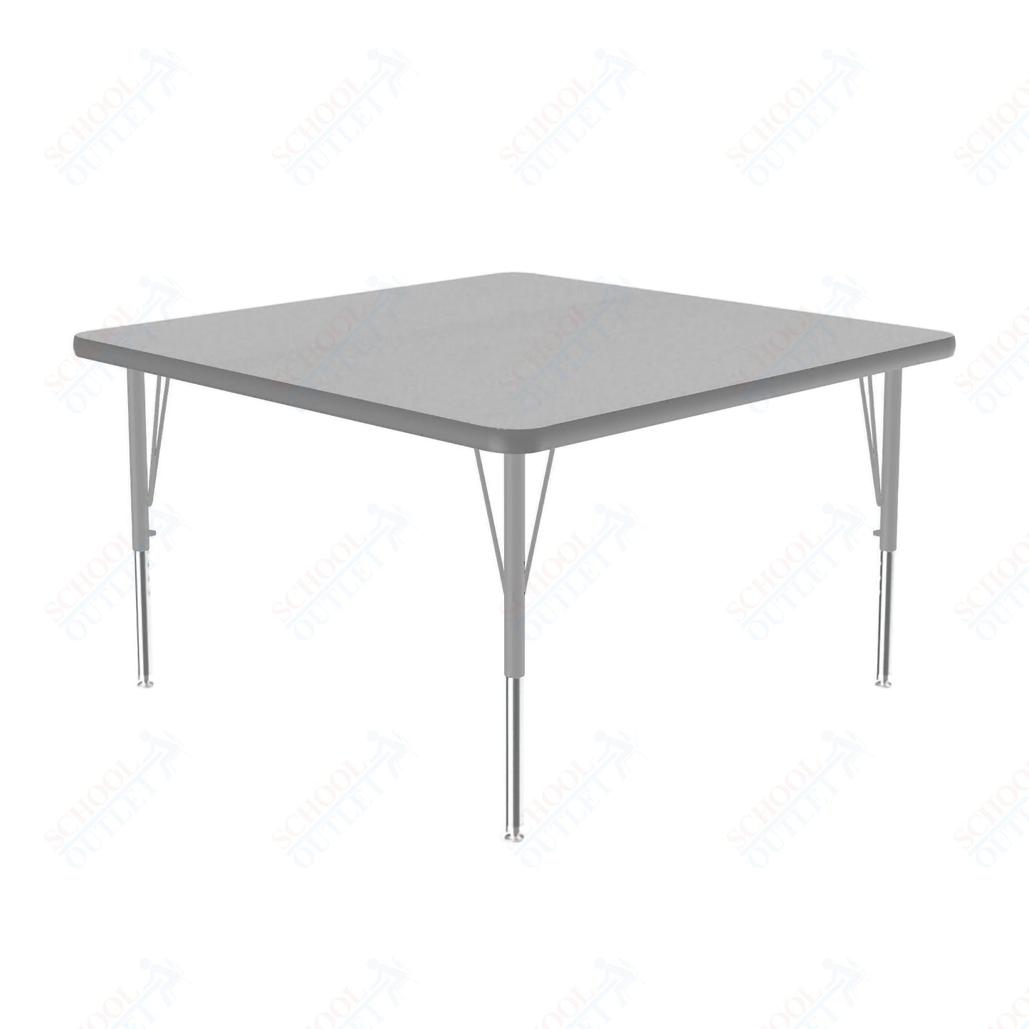 Correll Square Deluxe High - Pressure Top Activity Tables 42"W x 42"L x 19 - 29"H Adjustable Height (COR - A4242 - SQ - XX) - SchoolOutlet