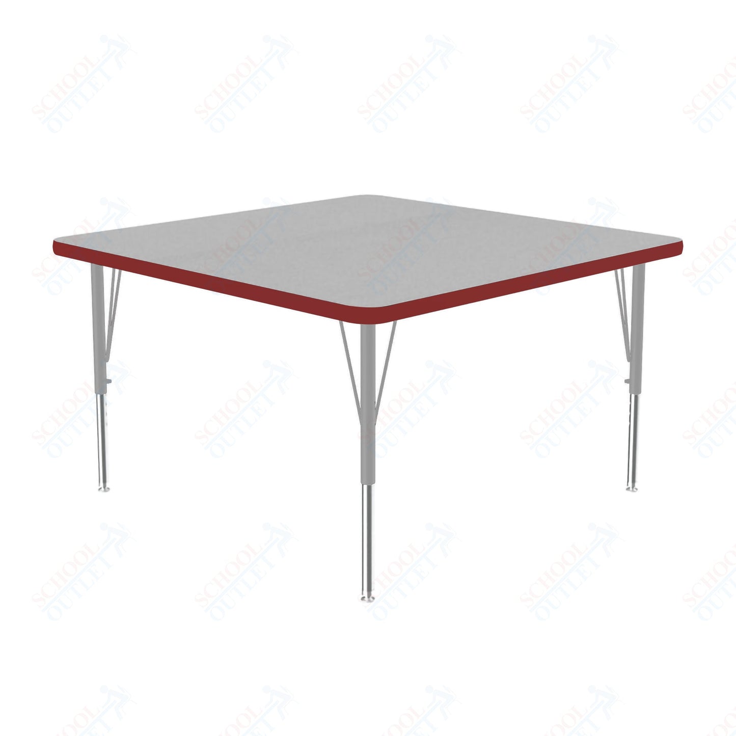 Correll Square Deluxe High - Pressure Top Activity Tables 42"W x 42"L x 19 - 29"H Adjustable Height (COR - A4242 - SQ - XX) - SchoolOutlet