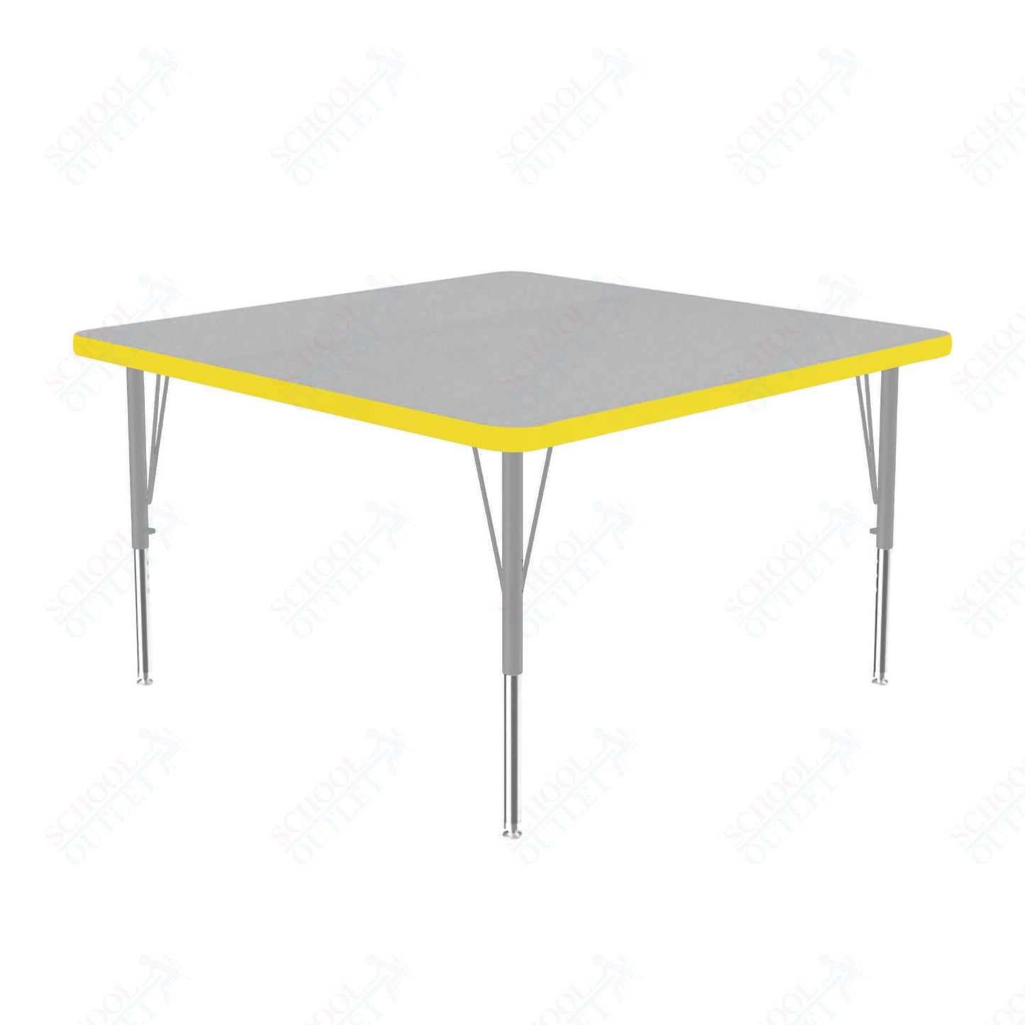 Correll Square Deluxe High - Pressure Top Activity Tables 42"W x 42"L x 19 - 29"H Adjustable Height (COR - A4242 - SQ - XX) - SchoolOutlet