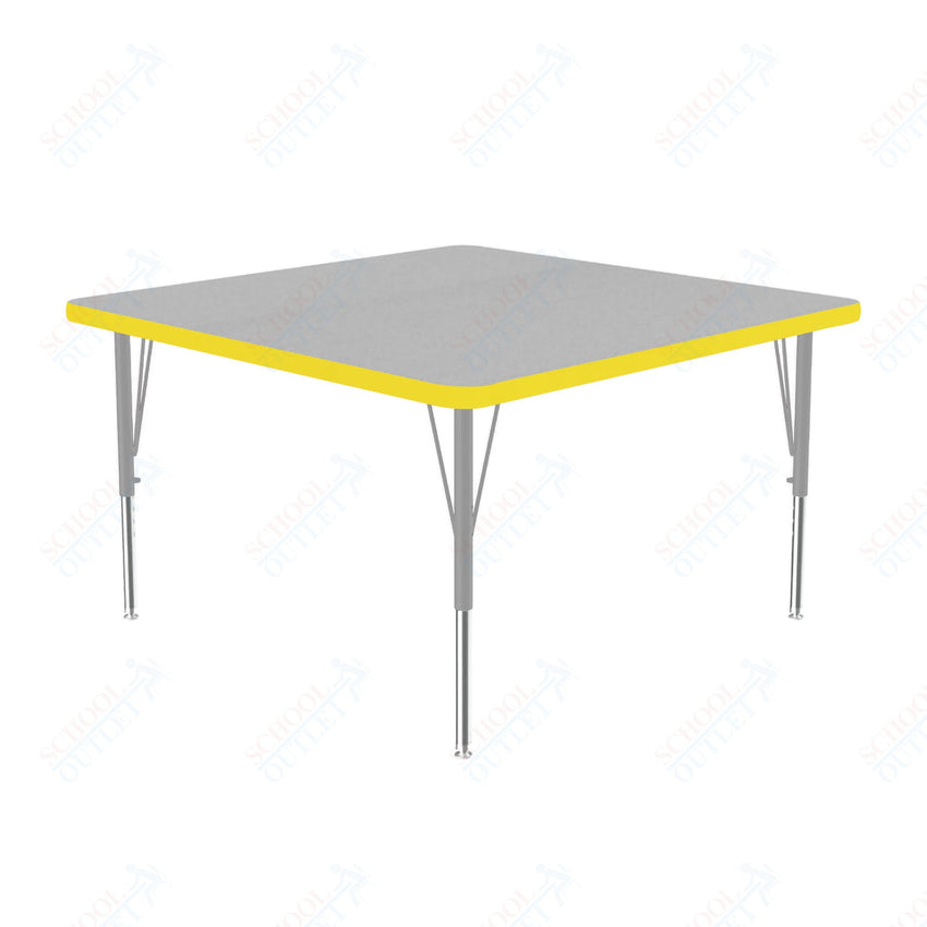 Correll Square Deluxe High - Pressure Top Activity Tables 42"W x 42"L x 19 - 29"H Adjustable Height (COR - A4242 - SQ - XX) - SchoolOutlet