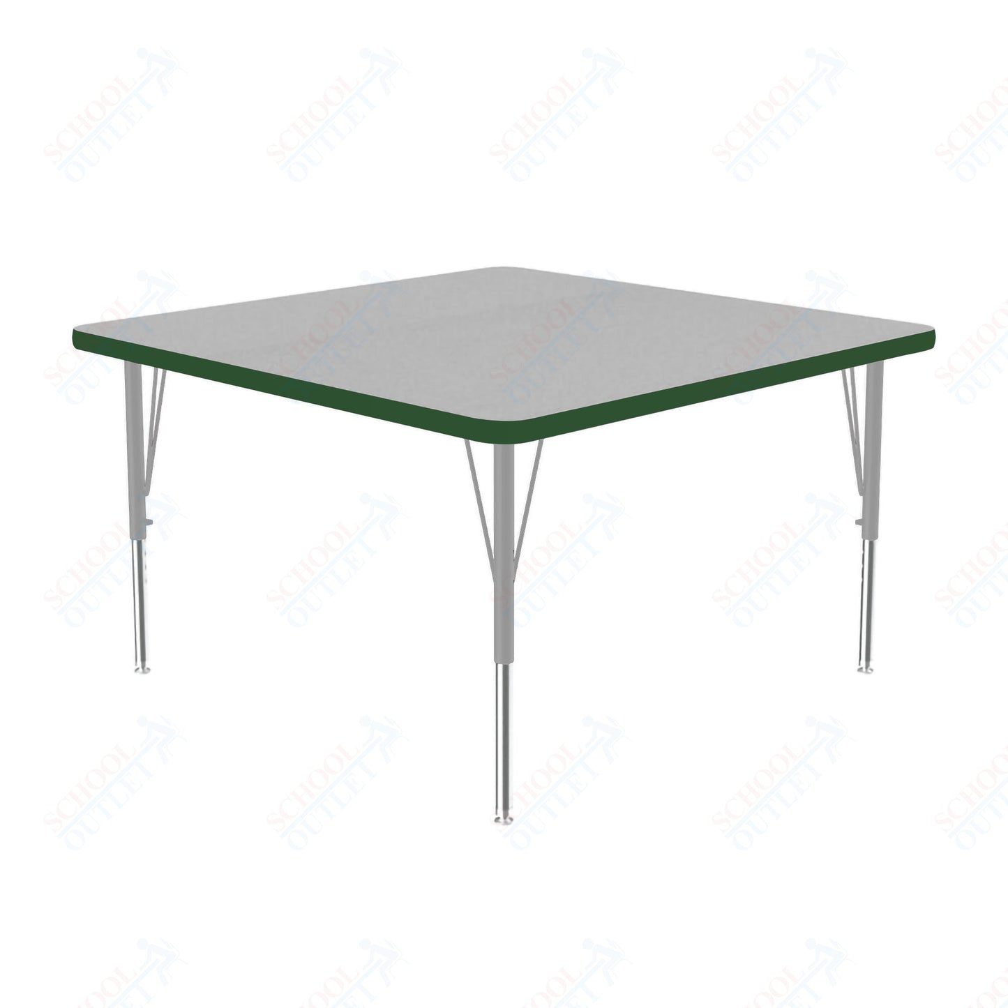 Correll Square Deluxe High - Pressure Top Activity Tables 42"W x 42"L x 19 - 29"H Adjustable Height (COR - A4242 - SQ - XX) - SchoolOutlet
