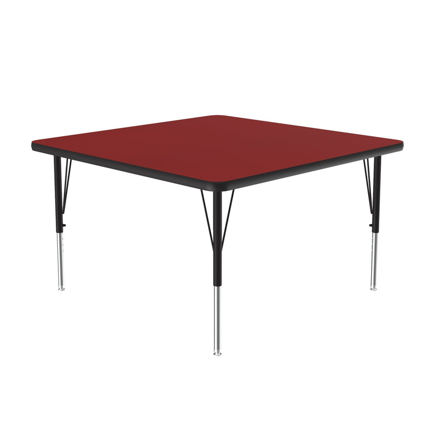 Correll Square Deluxe High - Pressure Top Activity Tables 42"W x 42"L x 19 - 29"H Adjustable Height (COR - A4242 - SQ - XX) - SchoolOutlet