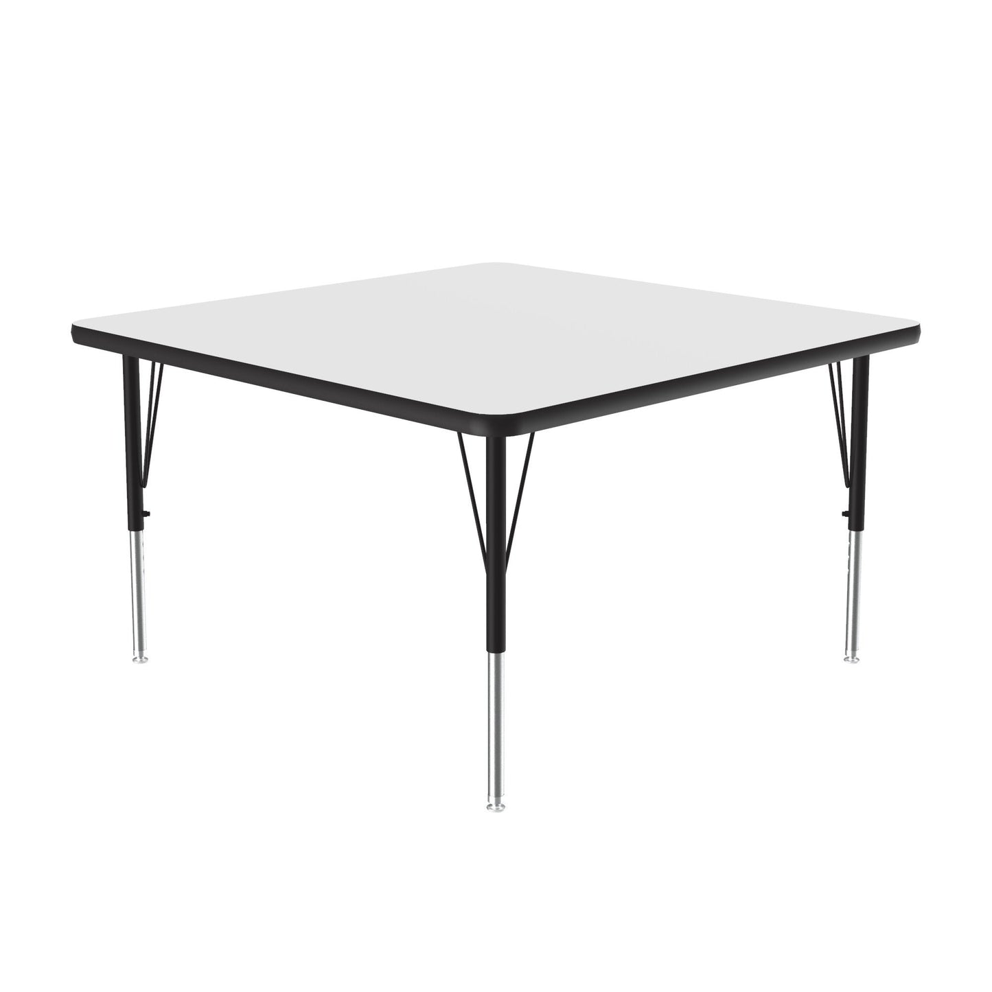 Correll Square Deluxe High - Pressure Top Activity Tables 42"W x 42"L x 19 - 29"H Adjustable Height (COR - A4242 - SQ - XX) - SchoolOutlet