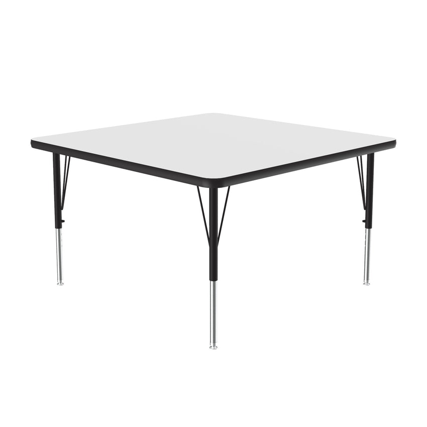 Correll Square Deluxe High - Pressure Top Activity Tables 42"W x 42"L x 19 - 29"H Adjustable Height (COR - A4242 - SQ - XX) - SchoolOutlet