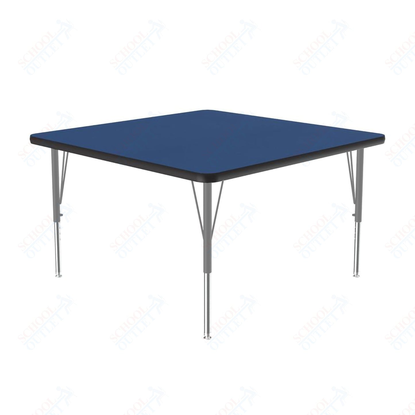 Correll Square Deluxe High - Pressure Top Activity Tables 42"W x 42"L x 19 - 29"H Adjustable Height (COR - A4242 - SQ - XX) - SchoolOutlet