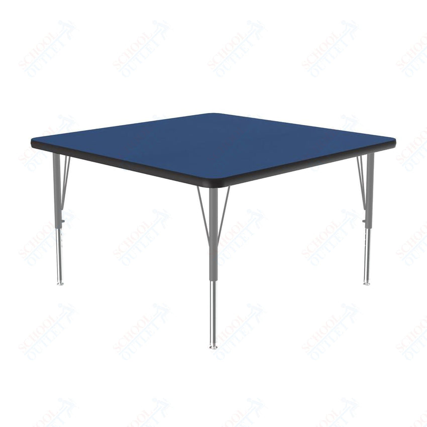 Correll Square Deluxe High - Pressure Top Activity Tables 42"W x 42"L x 19 - 29"H Adjustable Height (COR - A4242 - SQ - XX) - SchoolOutlet