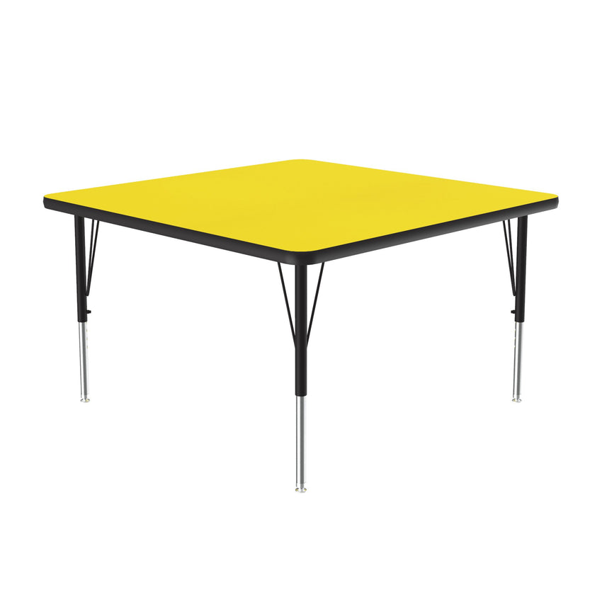 Correll Square Deluxe High - Pressure Top Activity Tables 42"W x 42"L x 19 - 29"H Adjustable Height (COR - A4242 - SQ - XX) - SchoolOutlet